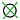Grünes Kreuz in schwarzem Kreis