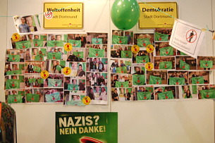 Fotowand mit Fotos aus der Fotoaktion Fotowand